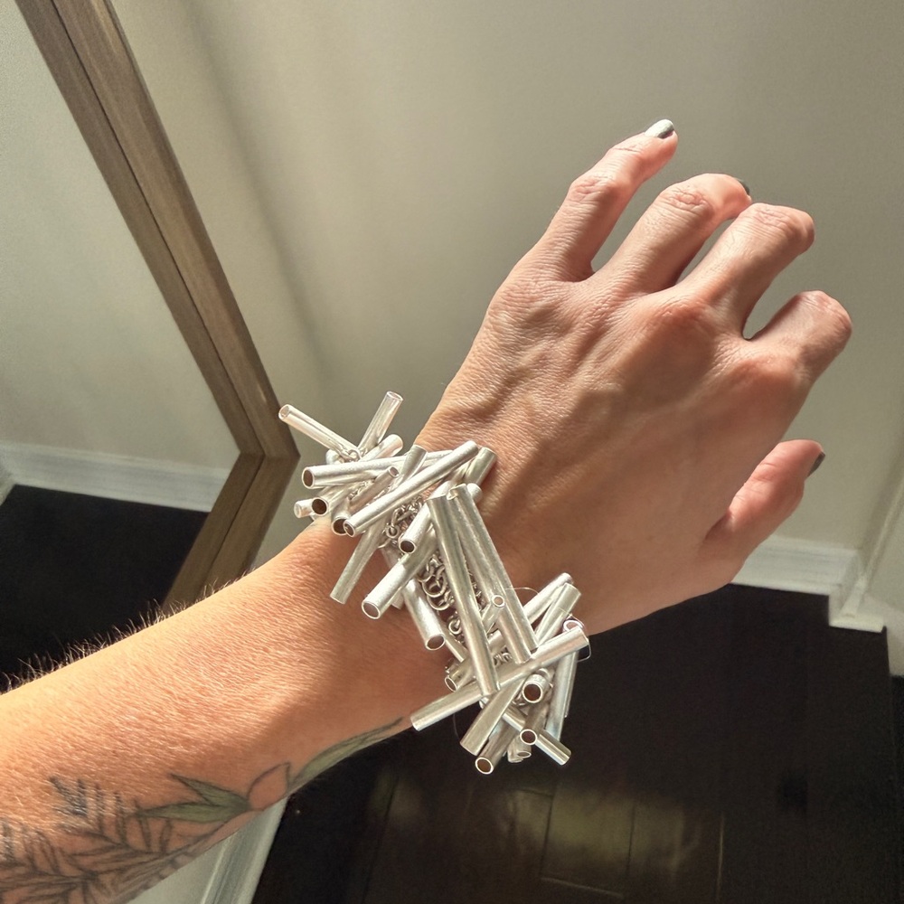 MarlaWynne Silver Tube Bracelet New